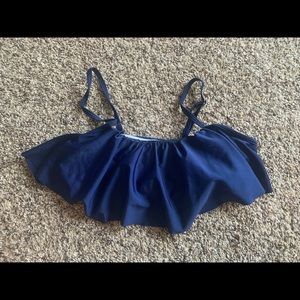 flowy dark blue top